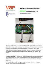 VGP Pxlmod SEGA Game Gear Controller Installation Manual