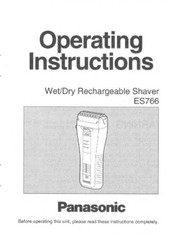 Panasonic ES-766 Operating Instructions Manual