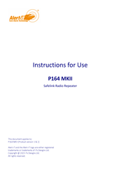 Alert-it P164 MKII Instructions For Use Manual