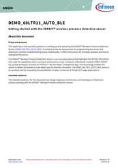 Infineon XENSIV DEMO 60LTR11 AUTO BLE Instruction Manual