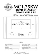 McIntosh AFW1001 Service Manual