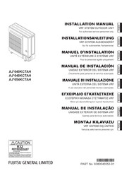 Fujitsu AJ 045KCTAH Series Installation Manual