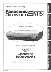 Panasonic Omnivision PV-S4680 Operating Instructions Manual