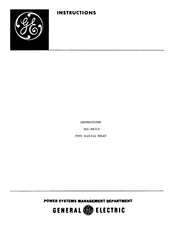 GE GEI-98313 Instructions Manual