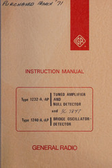GENERAL RADIO COMPANY 1240-AP Instruction Manual