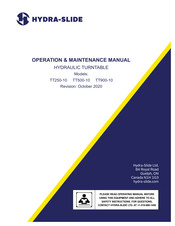 Hydra-slide TT250-10 Operation & Maintenance Manual