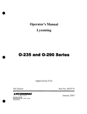 Textron O-235-E2A Operator's Manual