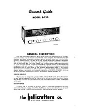 Hallicrafters S-120 Owner's Manual