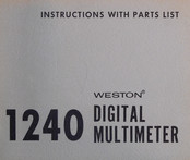 Weston 1240 Instructions-Parts List Manual