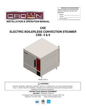 Middleby CROWN CSE-4 Installation & Operation Manual