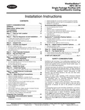 Carrier WeatherMaker 48FC 14 Series Installation Instructions Manual