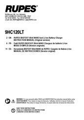 Rupes 9HC120LT Instruction Manual