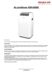 Aktobis AG WDH-9000K Manual