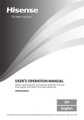 Hisense HWD046N6SS Operation Manual