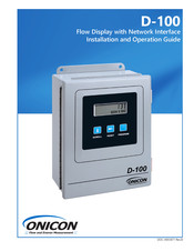Onicon D-100 Installation And Operation Manual