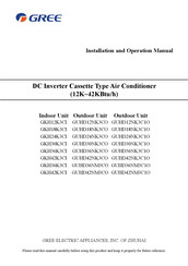 Gree U-MATCH GUHD12NK3CO Installation And Operation Manual