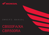 Honda CB500XA Owner's Manual