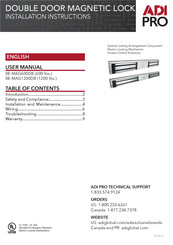ADI PRO 0E-MAG600DB Installation Instructions Manual