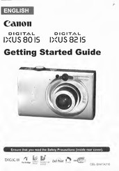 Canon Digital IXUS 8215 Getting Started Manual