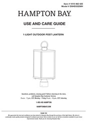 HAMPTON BAY 1010 462 425 Use And Care Manual