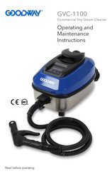 Goodway GVC-1100 Operating And Maintenance Instructions Manual