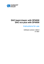 Dürkopp Adler DAC basic Instructions For Use Manual