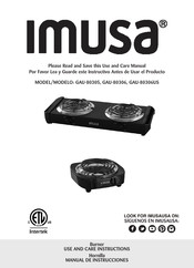 Imusa GAU-80306US Use And Care Instructions Manual