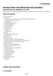 schmersal AZM40Z-I1-ST-1P2P Instructions For Operation Manual