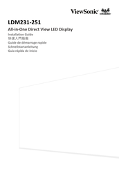 ViewSonic LDM231-251 Installation Manual