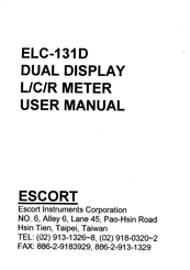 Escort ELC-131D User Manual
