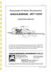 AMAZONEN-Werke JET 1200 Instruction Manual