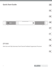 Klark Teknik DF1000 Quick Start Manual