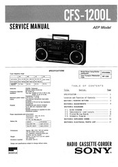 Sony CFS-1200L Service Manual