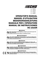 Echo HC-2020R Operator's Manual