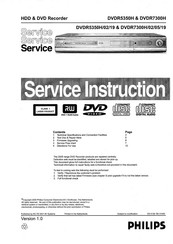 Philips DVDR7300H/19 Service Instructions Manual