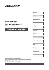 Oriental motor BL2M5120KCP-GF Operating Manual