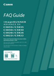 Canon imageRUNNER ADVANCE DX C3835 Faq Manual