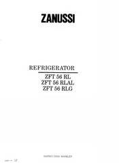 Zanussi ZFT 56 RLG Instruction Booklet