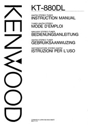 Kenwood KT-880DL Instruction Manual