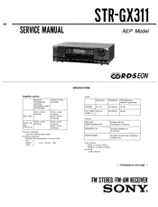 Sony STR-GX311 Service Manual