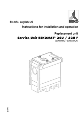 Beko SUBM32U Instructions For Installation And Operation Manual