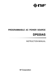 NF DP020AS Instruction Manual
