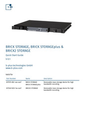 b-plus BRICK STORAGE Quick Start Manual