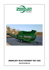 ZEMMLER MULTI SCREEN MS 1600 Operating Manual