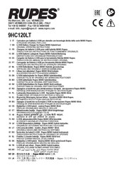 Rupes 9HC120LT Operating Instructions Manual