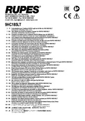 Rupes 9HB185LT Operating Instructions Manual