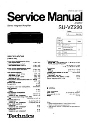 Technics SU-VZ220 Service Manual