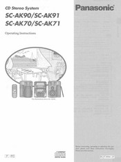 Panasonic SAAK90 - MINI HES W/CD-P Operating Instructions Manual