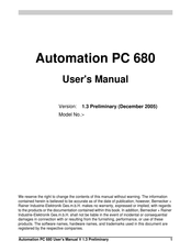 B&R 680 User Manual
