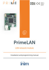 INIM PrimeLAN Installation And Programming Manual